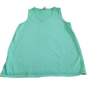 NWOT-Chico's Womens Knit Tank Top, Blue, Size M